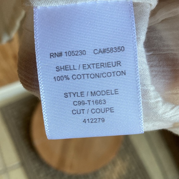 NWOT Joie white & red embroidered boho top - Picture 7 of 11